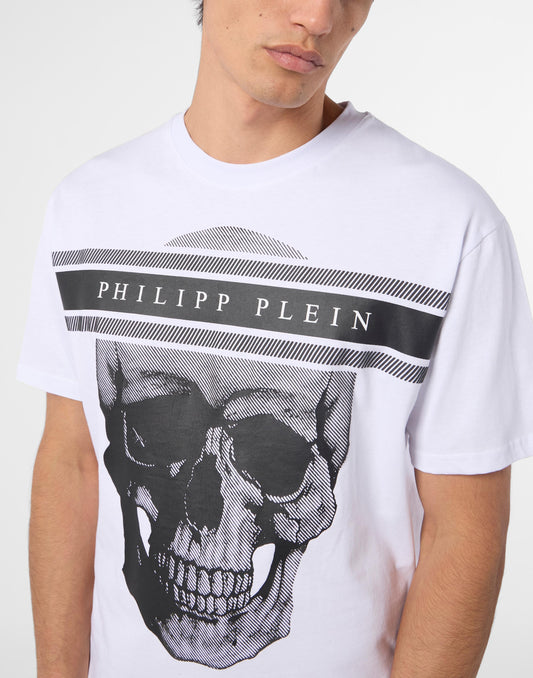 T-Shirt Philipp Plein con stampa Skull logo line