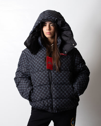 Giubbotto Sprayground puffer con cappuccio e maniche staccabili