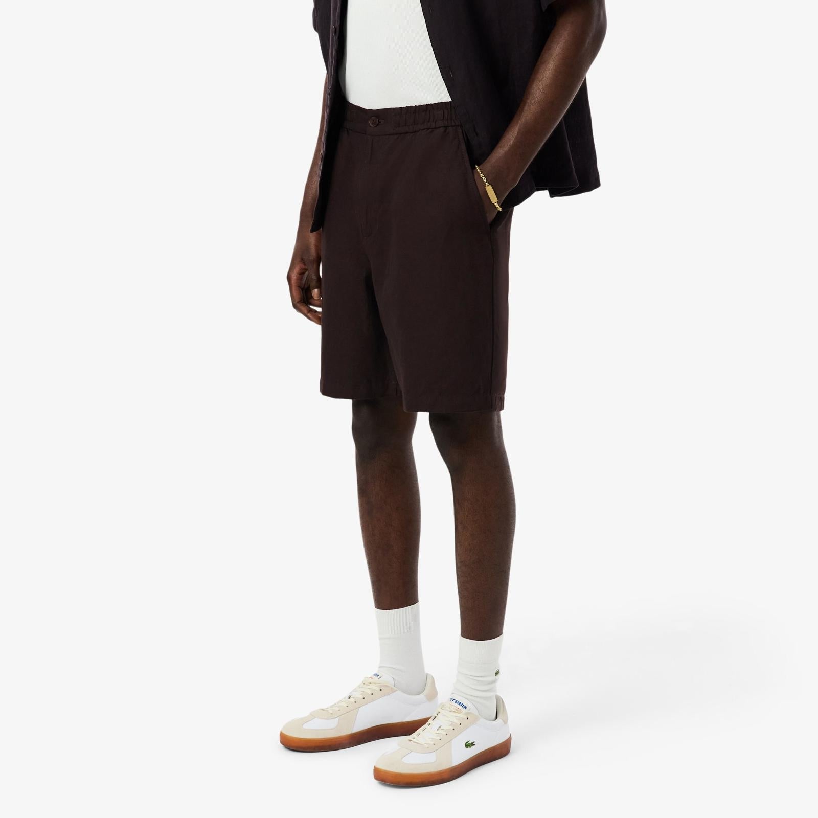 Bermuda Lacoste in misto lino uomo