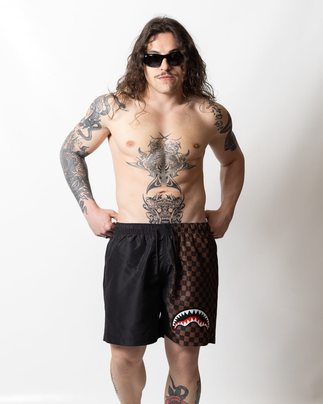 Boxer mare Sprayground con stampa a scacchi uomo