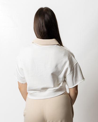 Polo Comme des Fuckdown in felpa con ricamo donna