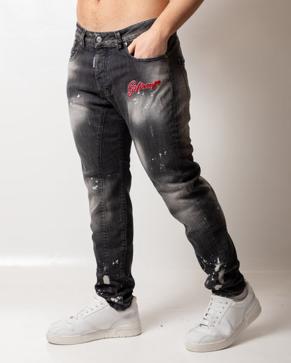 Jeans G2Firenze biker "Red Spots" uomo