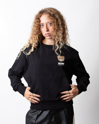 Felpa Moschino Underwear girocollo con logo Teddy donna