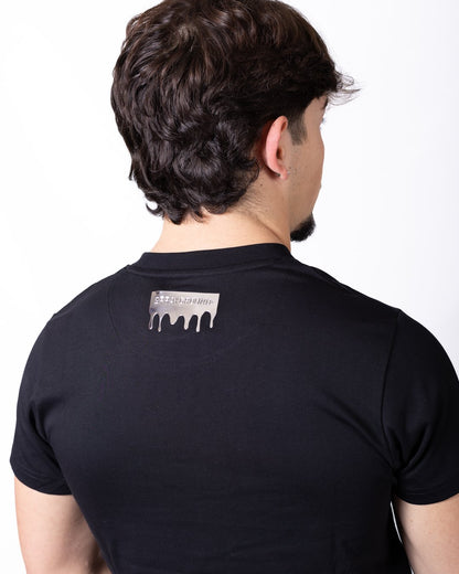 T-shirt Sprayground con logo stampato e applicazione sul retro