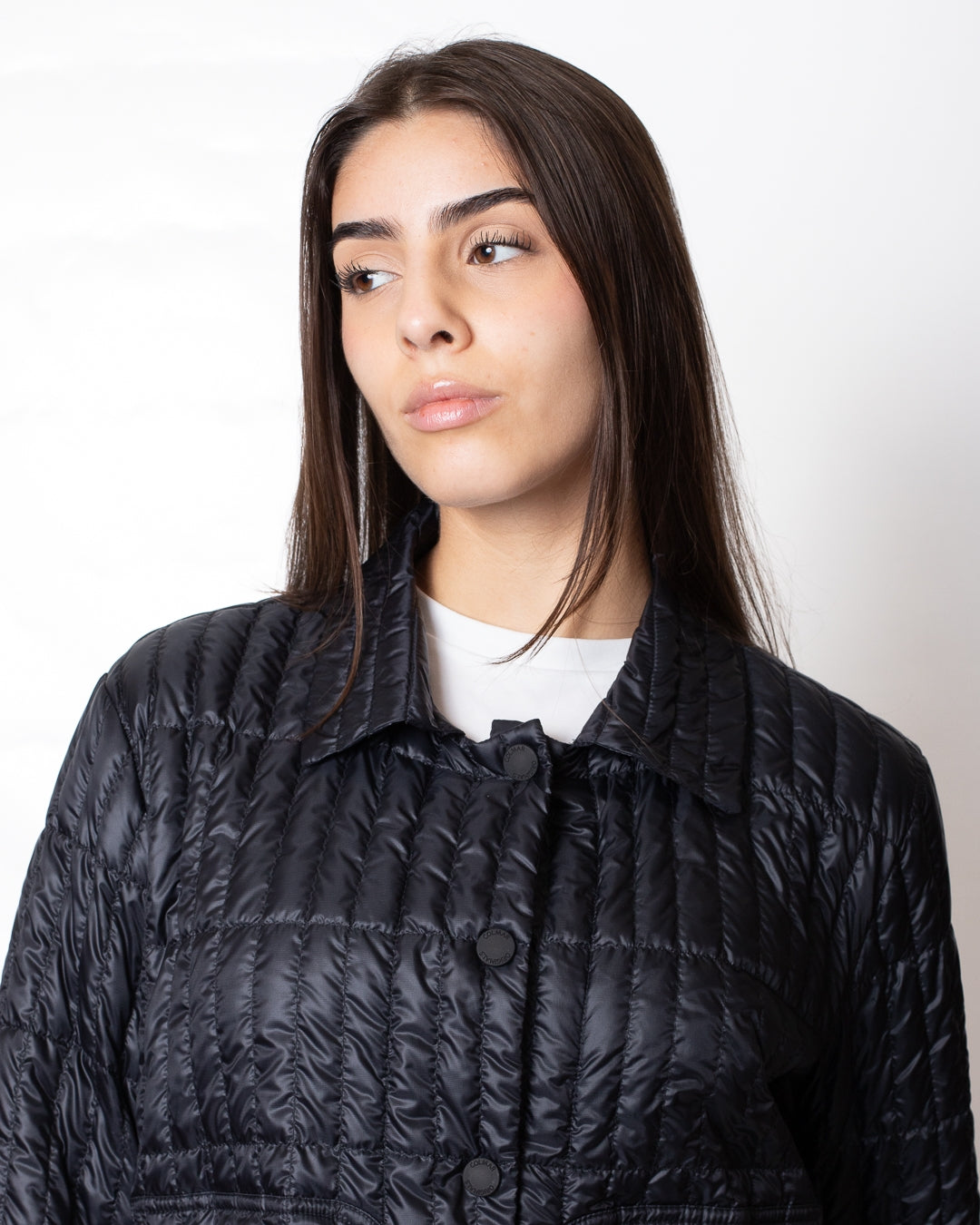 Giacca Colmar trapuntata con colletto a camicia donna