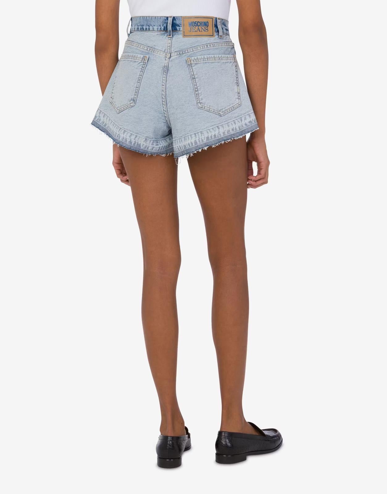 Short Moschino Jeans in denim bi-color donna