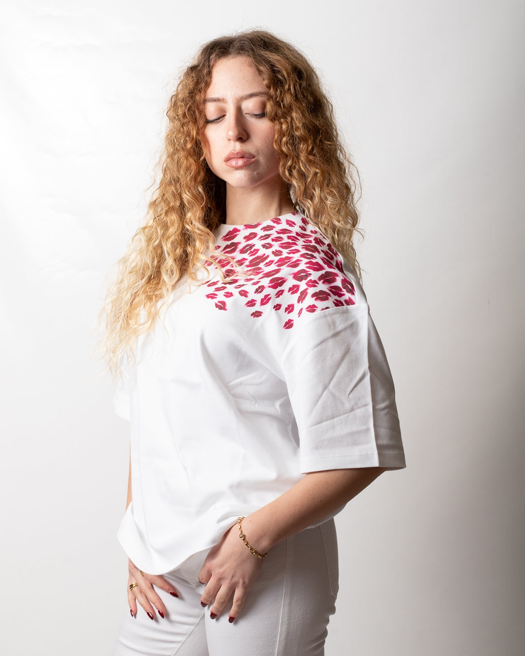 T-Shirt Just Cavalli "Neck Kiss" donna