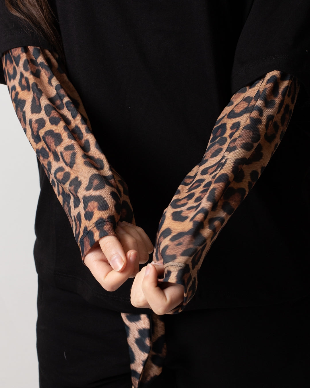 Maglia Disclaimer con maniche animalier donna