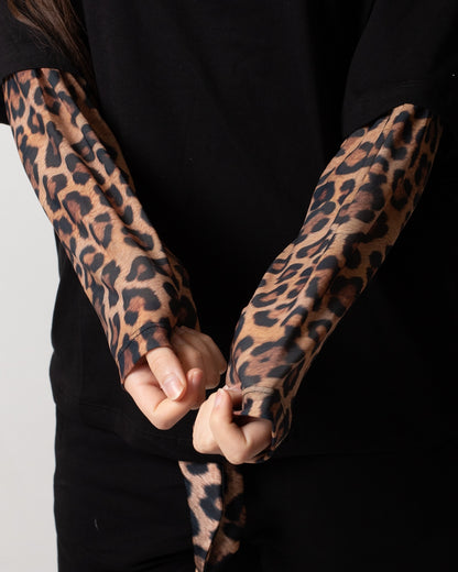 Maglia Disclaimer con maniche animalier donna