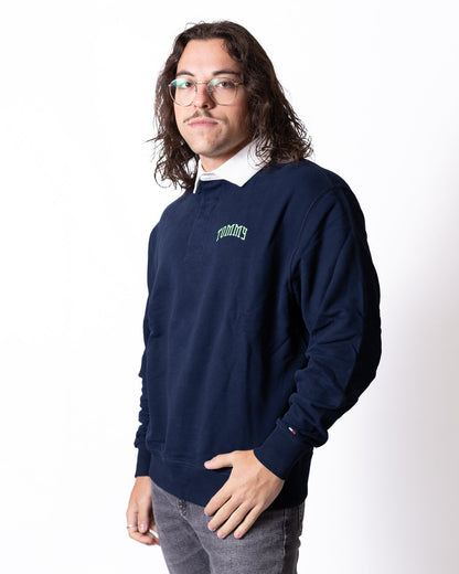 Felpa polo Tommy Jeans con collo a contrasto e logo stampato