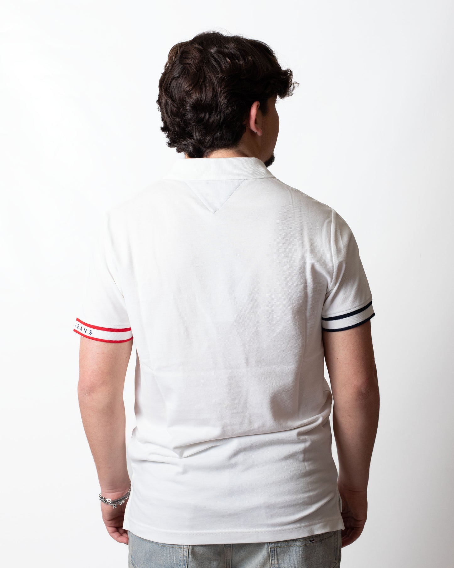 Polo Tommy Jeans con bordi a contrasto uomo