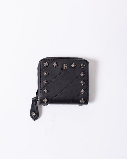 Portafogli John Richmond in eco pelle, borchie e logo metallico