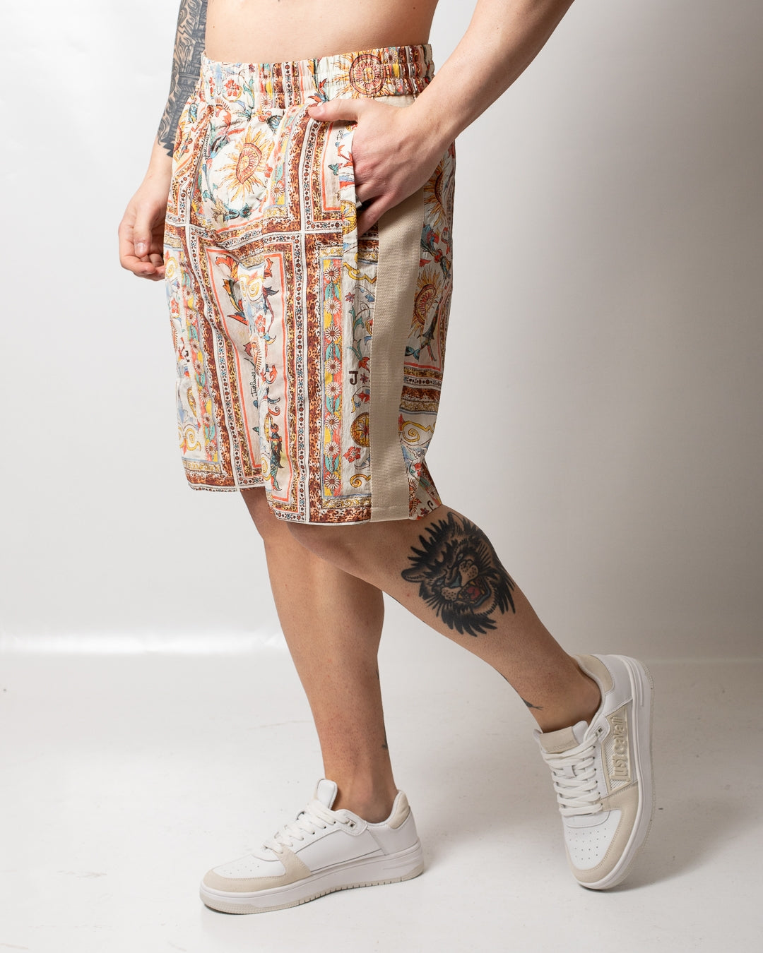 Short Just Cavalli in nylon "Persian Tarot" uomo