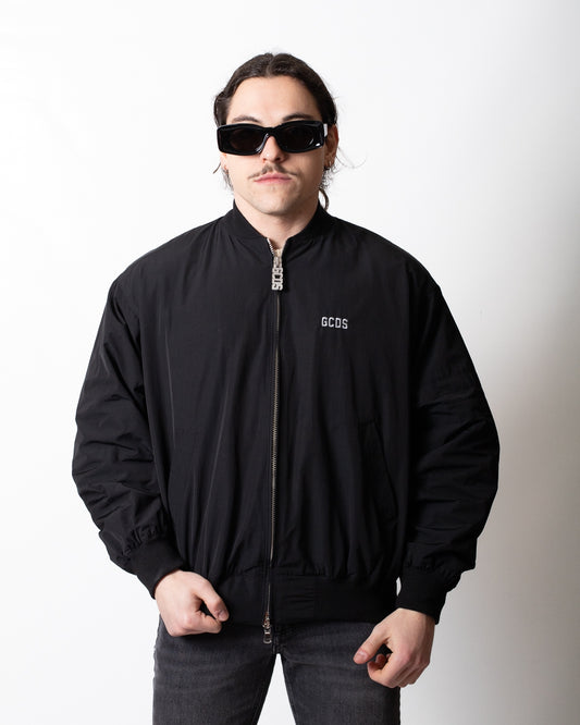 Giubbotto GCDS bomber con logo ricamato uomo