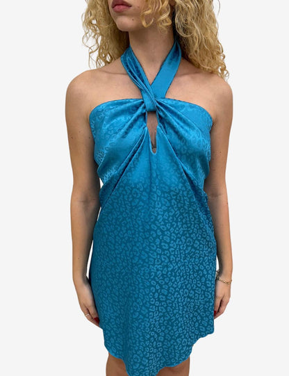 Abito Jaycì in raso con grafica animalier jacquard donna