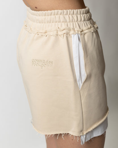 Bermuda Comme des Fuckdown in felpa con ricamo donna