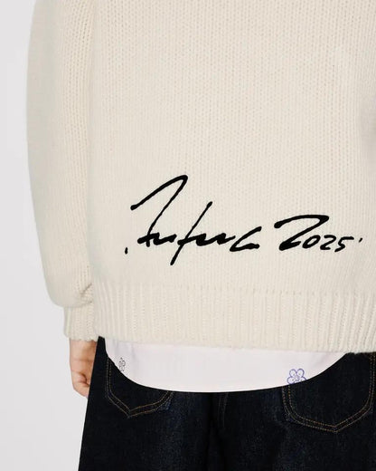 Maglia Kenzo Paris in lana girocollo ricamata uomo