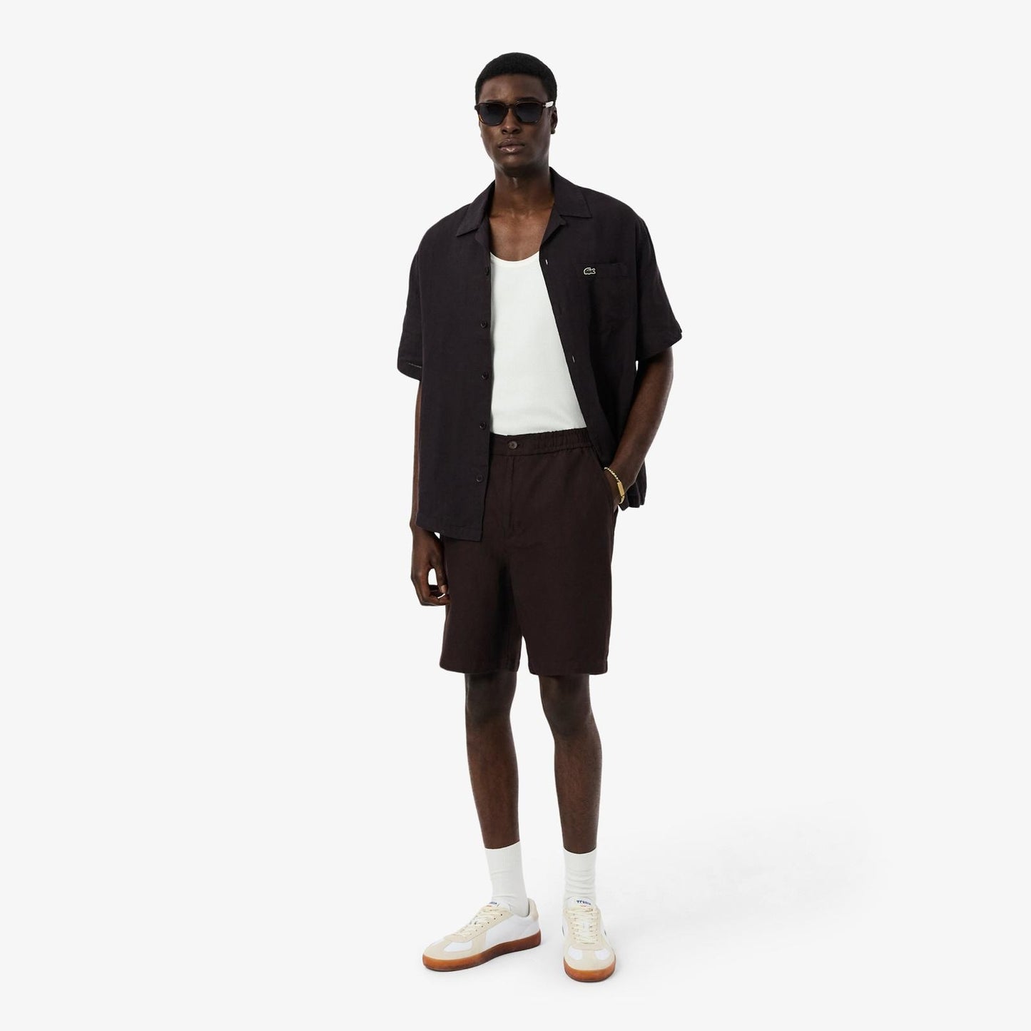Camicia Lacoste relaxed in lino uomo