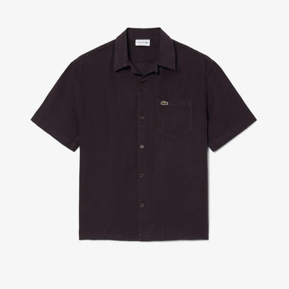 Camicia Lacoste relaxed in lino uomo