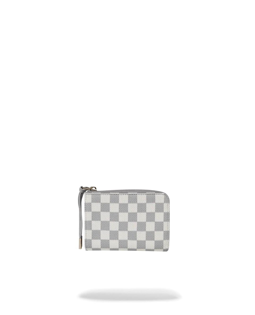 Portafoglio Sprayground bianco Knit sharks in paris in cream zip-out wallet
