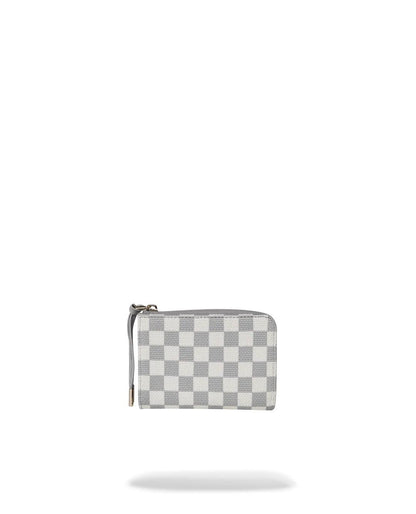 Portafoglio Sprayground bianco Knit sharks in paris in cream zip-out wallet