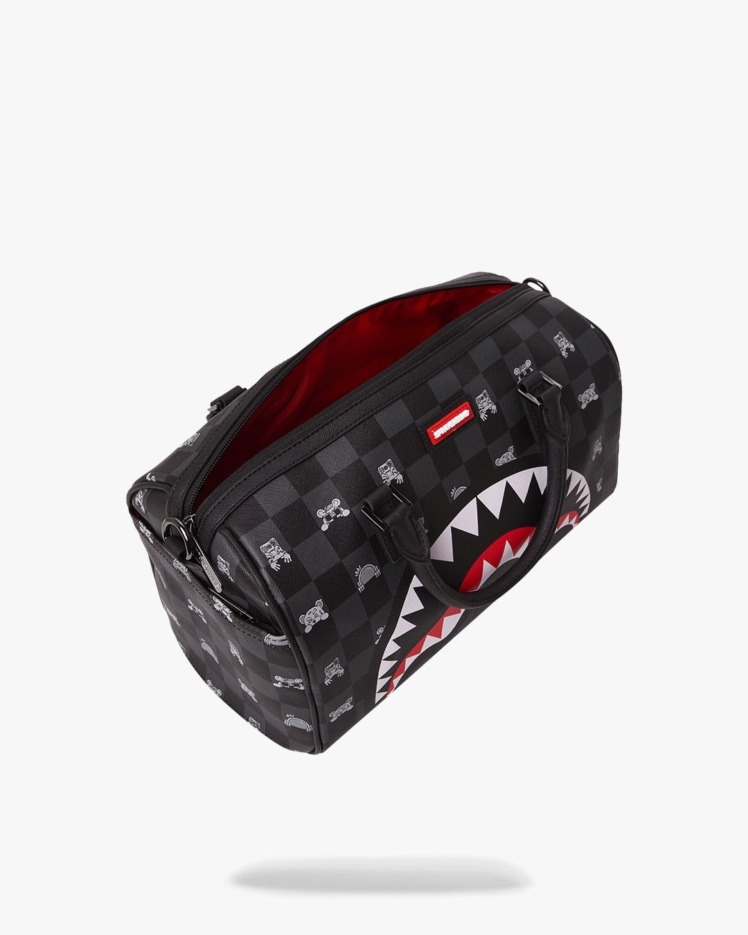 Borsa Sprayground nero GRAY PEEKING CHARACTER CHECK MINI DUFFLE