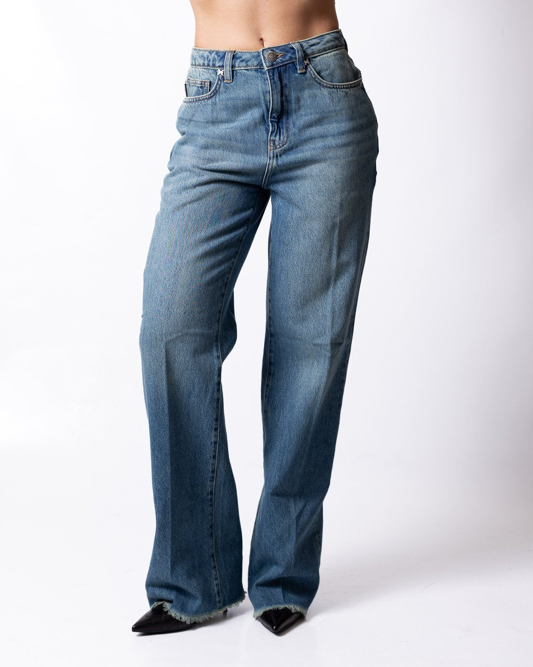Jeans Richmond X loose fit con patch logata e ricami donna