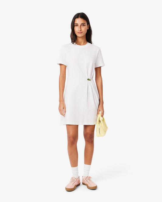 Abito Lacoste drappeggiato con logo donna