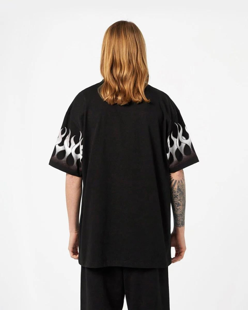 T-Shirt Vision Of Super "White Flames" uomo