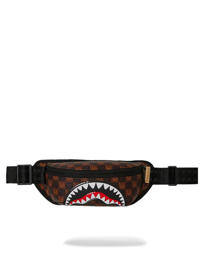 Marsupio Sprayground marrone SHARKS IN PARIS WTF BUBBLE BROWN CHECK CROSSBODY 