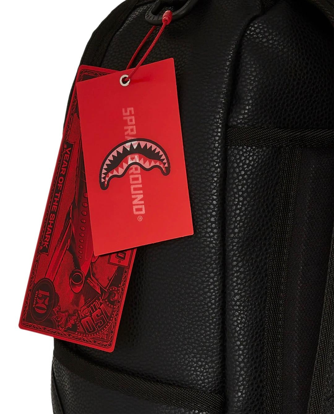 Zaino Sprayground nero Shark central gold dlxsv backpack