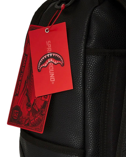 Zaino Sprayground nero Shark central gold dlxsv backpack