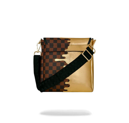 Tracolla Sprayground marrone SHARKS IN PARIS GOLD DRIP MESSENGER SLING