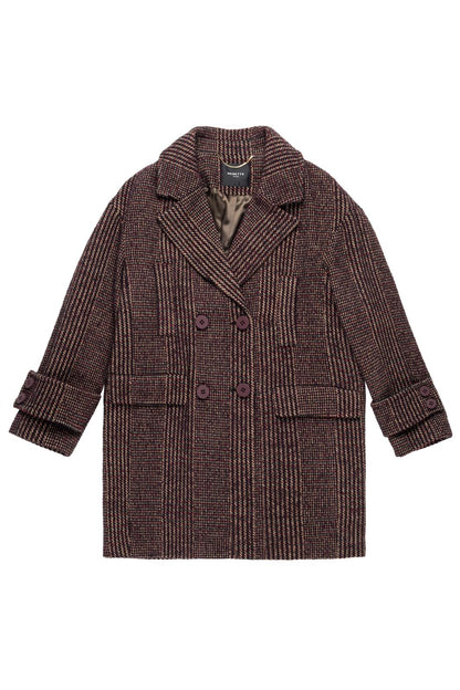 Cappotto Nenette doppio petto in misto lana donna