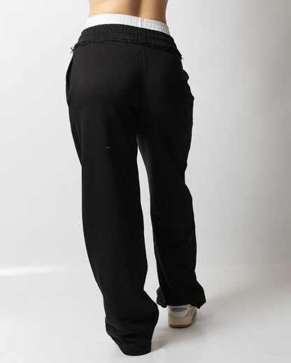 Pantalone Comme des Fuckdown in felpa con doppia fascia donna