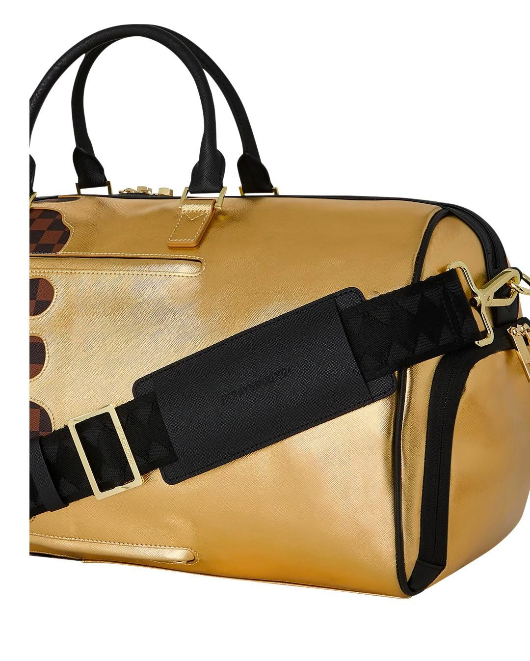 Borsone Sprayground marrone SHARKS IN PARIS GOLD DRIP DUFFLE