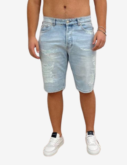 Bermuda John Richmond in denim uomo