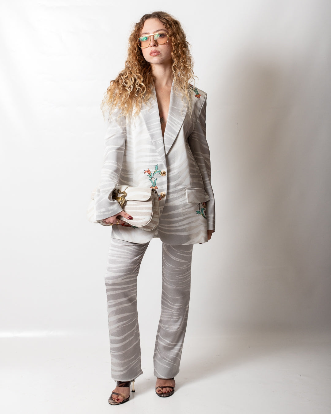 Giacca blazer Just Cavalli monopetto "Panel Foulard" donna