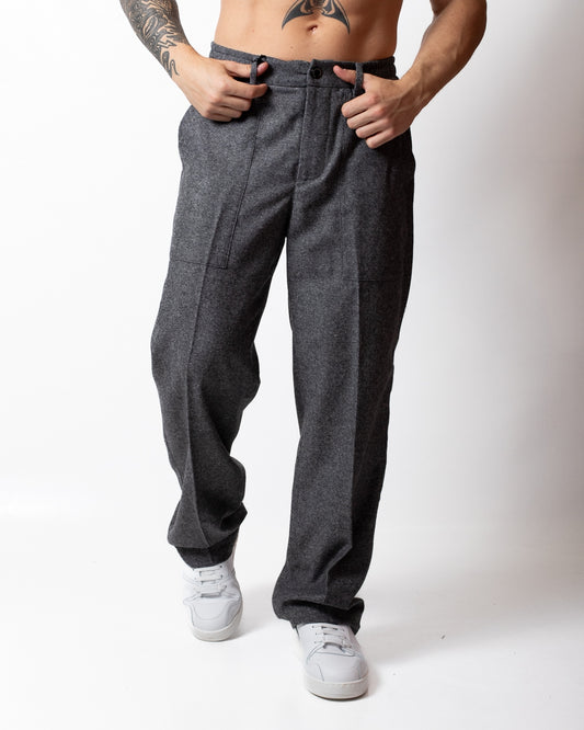 Pantalone Daniele Alessandrini in misto lana uomo