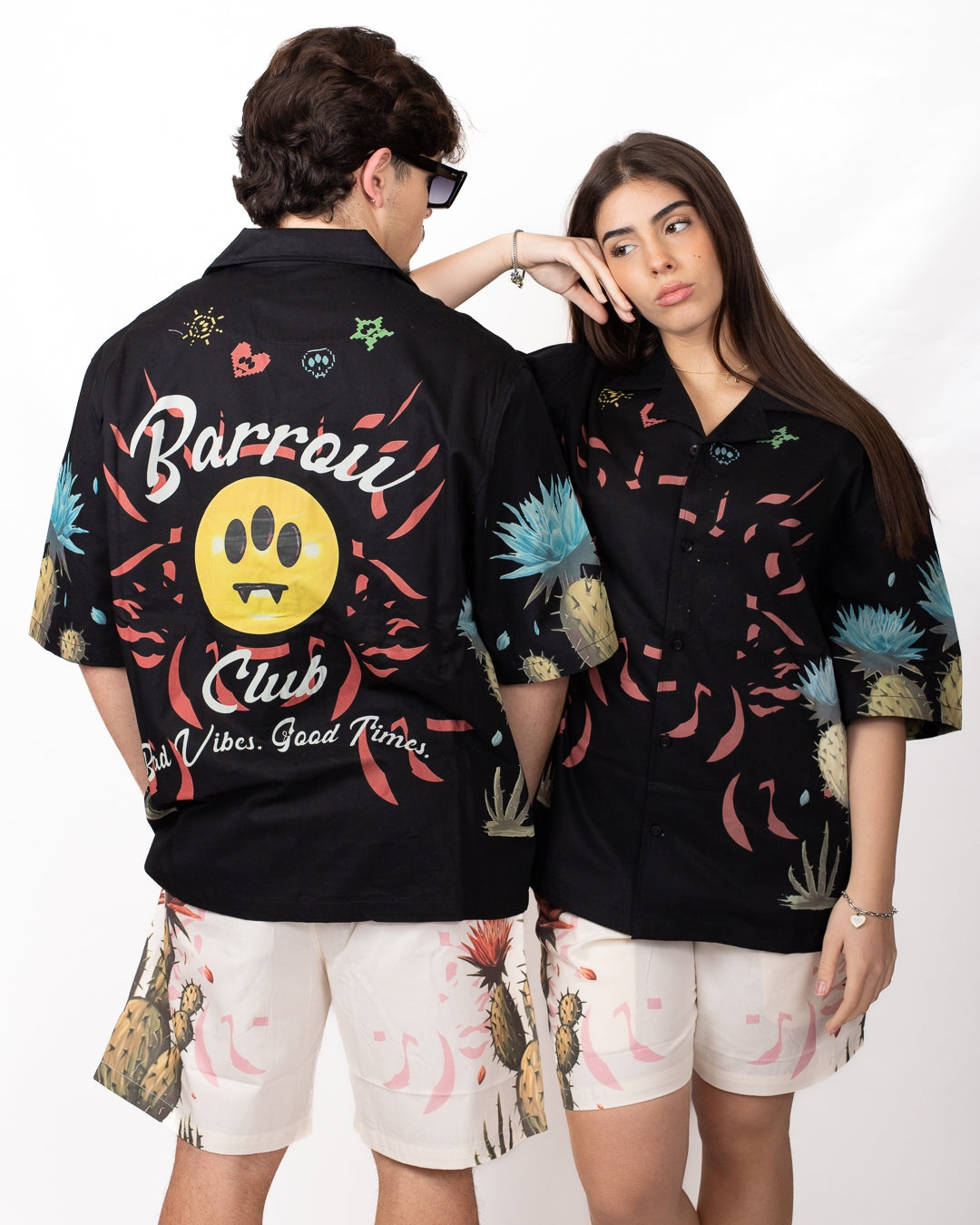 Camicia Barrow "Bad Vibes, Good Times"