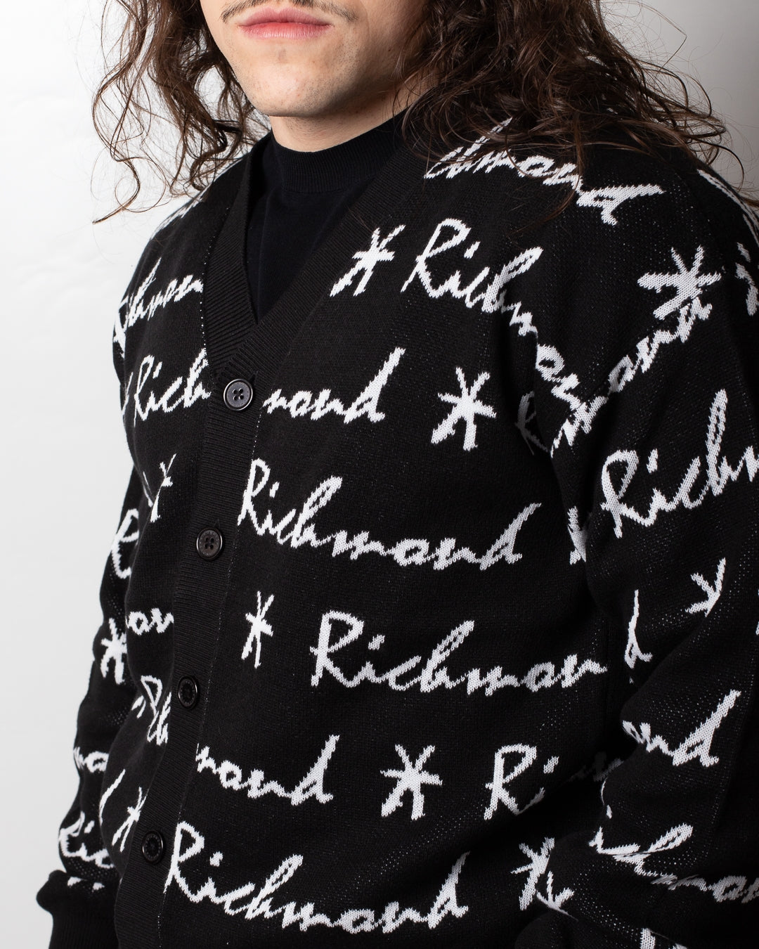 Cardigan Richmond X "Logomania" uomo