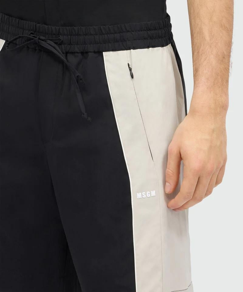 Bermuda MSGM stretch con logo e zip