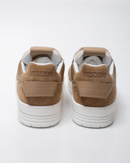 Sneakers Moschino in rete con dettagli in camoscio uomo