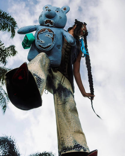 Zaino Sprayground orsetto denim shark moneybear teddy bear shark backpack