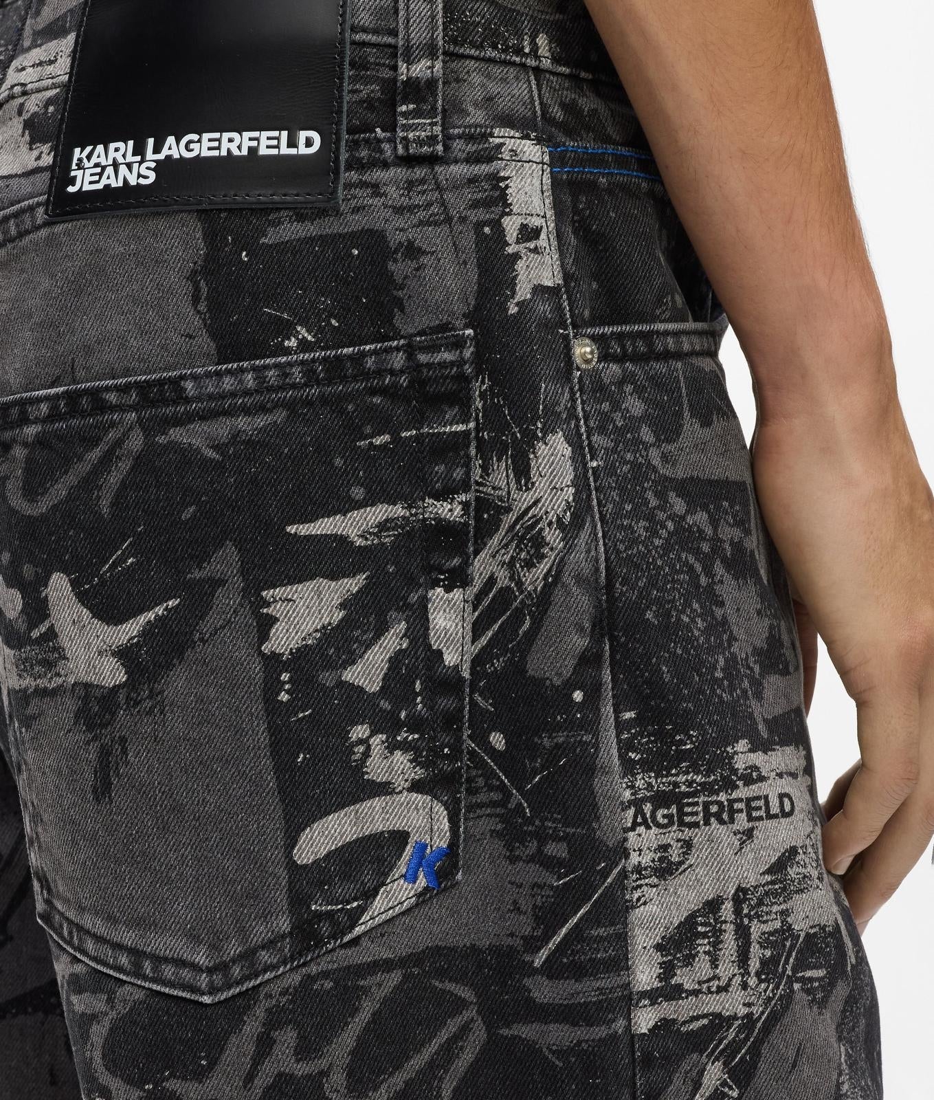 Jeans Karl Lagerfeld Jeans relaxed stampato uomo