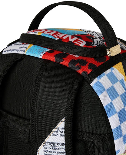 Zaino Sprayground giallo LIPS MAGAZINE COLLAGE BACKPACK 