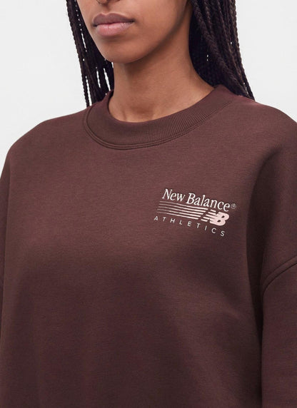 Felpa New Balance con logo ricamato
