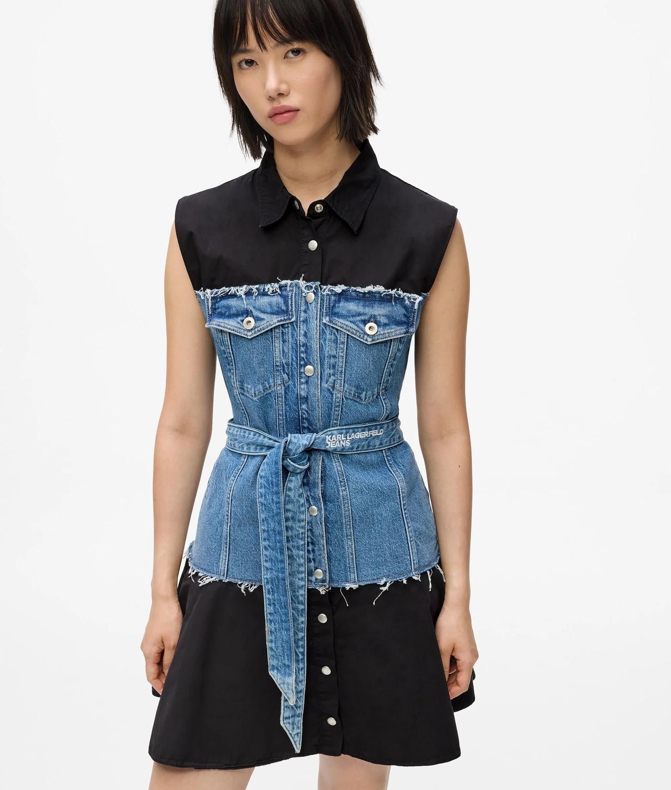 Abito Karl Lagerfeld Jeans "Mixed Material" donna