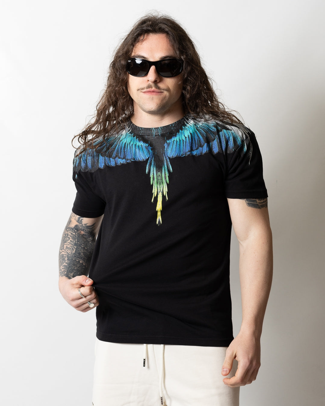 T-Shirt Marcelo Burlon "Icon Wings Colorfull" uomo