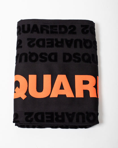 Telo mare Dsquared2 in spugna con logo all-over